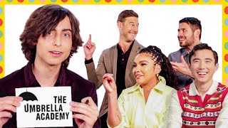 The Umbrella Academy Cast Test How Well They Know Each Other  Vanity Fair Game Show [upl. by Aniretake]