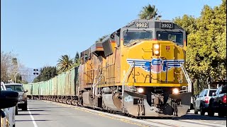 UP Ballast Train Streetrunning in Anaheim CA [upl. by Whipple]