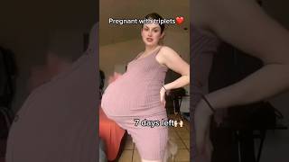 PREGNANT WITH TRIPLETS BELLY viral funny tiktok shorts pregnancy [upl. by Mcclure652]