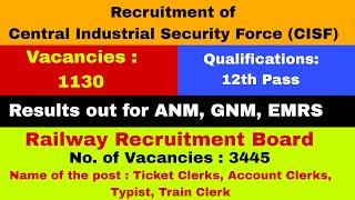 CISF Constable Recruitment 1130 Posts 21092024 cisf vacancy centraljobs [upl. by Asum]