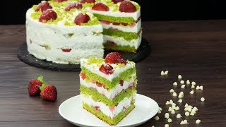 Torta vellutata “di smeraldo” un dessert spettacolare  SaporitoTV [upl. by Ecnarretal247]