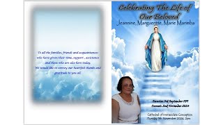 Celebrating The Life Of Our Beloved Jeannine Margueritte Marie Marimba [upl. by Nuahsel455]