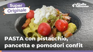 PASTA con PISTACCHIO STRACCIATELLA PANCETTA e POMODORINI CONFIT un primo piatto da 10 e lode🤤 [upl. by Sileas]