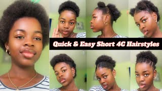 How To Style Your Short 4C Hair In 6 Different Ways 2024 [upl. by Mintz]