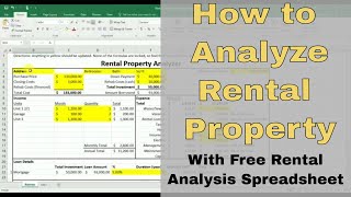 How to Analyze Rental Property  Free Rental Analysis Spreadsheet [upl. by Chiaki]