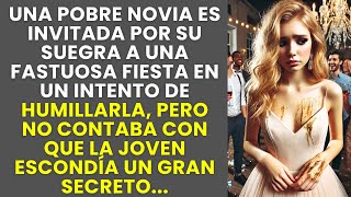 Pobre novia invitada por su suegra a una lujosa fiesta con la intención de [upl. by Alanah]