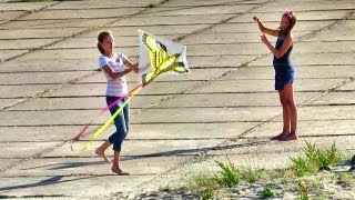 Emder Strand an der Knock Kiting and building sand castles at Emden Beach [upl. by Ozkum]