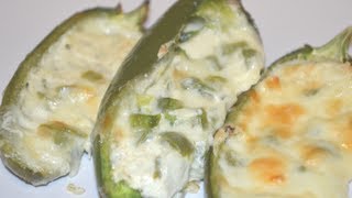 SUPER BOWL BITES Baked Jalapeno Poppers  COOKwithAPRIL [upl. by Nilesoy]