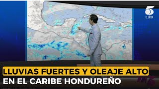 Lluvias fuertes y oleaje alto en el caribe Hondureño [upl. by Stalker]