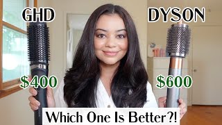 New GHD Duet Blowdry VS Dyson Airwrap Large Round Brush on Curly Hair 😱 Which One Is BETTER [upl. by Jenks688]