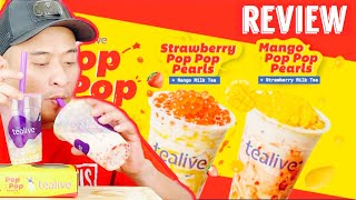 TEALIVE Strawberry Pop Pop Pearls amp Mango Pop Pop Pearls  MakeItPop [upl. by Xilef]