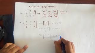 How to find Adjoint of 3 X 3 Matrix [upl. by Janik]