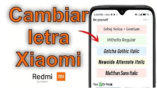 CAMBIAR LETRAS EN XIAOMI TIPO DE LETRA FÁCIL 2024🔥 [upl. by Drusus]