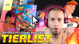 TIERLIST Mejores Películas Animadas de DISNEY 💪 [upl. by Xanthus]