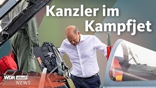 Air Defender 2023 Olaf Scholz besucht Übung der NATO  WDR aktuell [upl. by Gretal415]