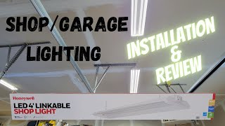 Honeywell LED Linkable Shop Light Review and Installation Tutorial  Shop Lights  Garage Lights [upl. by Aciretnahs]