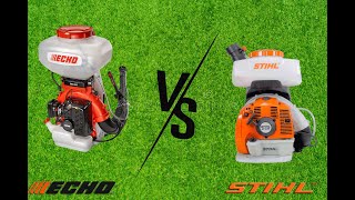 ASPERSORAS ECHO MB580 VS STIHL SR 430 [upl. by Attelahs]