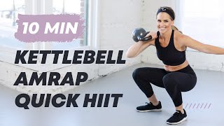 Kettlebell AMRAP 10 Minute Quick HIIT [upl. by Anaizit]