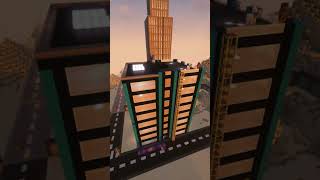 Racetrack inspired Skyscraper minecraftbuild minecraft minecraftshorts [upl. by Conlee]