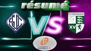 Fédérale 1 US Castillon vs Peyrehorade sport résumé [upl. by Eirrem]