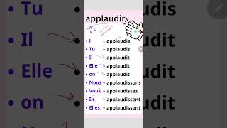 apprendre la conjugaison des verbes تعلم تصريفات الأفعال فعل applaudir بمعني يصفق [upl. by Dawes]