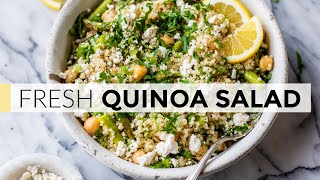 QUINOA SALAD  easy recipe with light lemon dressing [upl. by Akihsal113]