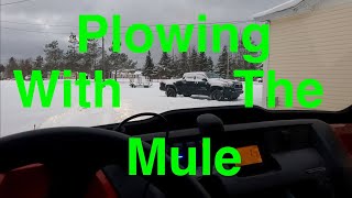 Plowing Snow with the Kawasaki Mule Pro FXR [upl. by Seira]