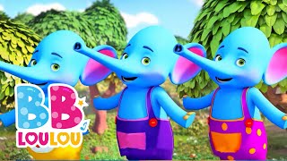 Compte avec les 5 éléphants  Apprends à compter avec BB LouLou  Chansons pour Enfants [upl. by Ferdie]