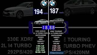 BMW 330E XDRIVE G22 292PS VS BMW 530E XDRIVE TOURING G31 292PS ACCELERATION 0200KMH shorts [upl. by Wilhelmine]