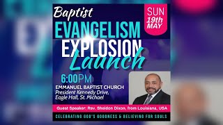 Evangelism Explosion Launch Service Live Stream at Emmanuel Baptist 6pm 19th May 2024 [upl. by Snowman192]