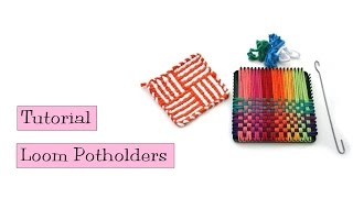 Tutorial  Loom Potholders [upl. by Hsetih396]