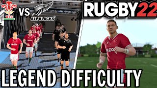 RUGBY 22  LEGEND DIFFICULTY  My First Game  Wales vs New Zealand Gameplay and Commentary Hardest [upl. by Daryle]