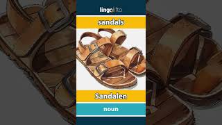 🇬🇧🇩🇪 sandals  Sandalen  vocabulary builder  learn English  Lernen wir Englisch [upl. by Ohare911]