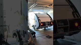 NuCamp Tab 320 out of my garage No tires tab320 teardroptrailer 티어드롭 [upl. by Turtle]