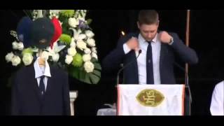 Phillip Hughes funeral Michael Clarkes emotional farewell speech at Phillip Hughes funeral FULL [upl. by Catharina]