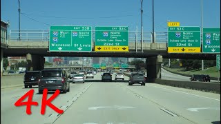 ⁴ᴷ Drive from Northwest Indiana to Chicago Loop westbound 4K VIDEO [upl. by Northington]