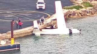 Seaplane Crashes at Port Miami  Feb 23 2024 [upl. by Misty]