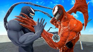 Becoming VENOM and Fighting Carnage  Bonelab VR Mods [upl. by Nodnas]