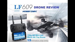 LF609 FOLDABLE WIFI FPV QUADCOPTER  CHEAP MAVIC AIR DRONE [upl. by Pufahl831]