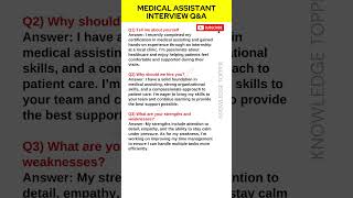 Medical Assistant Interview Questions and Answers [upl. by Hillinck]