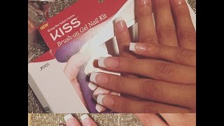 como aplicoreseña de uñas en gel de kiss bruson gel nail kit nails uñas kiss belleza diy [upl. by Miran645]