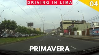 Recorriendo la Avenida Primavera 1 de enero 2018  Driving in Lima Peru Ep 04 Surco [upl. by Ylus765]