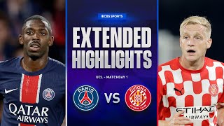 PSG vs Girona Extended Highlights  UCL League Phase MD 1  CBS Sports Golazo [upl. by Corney]