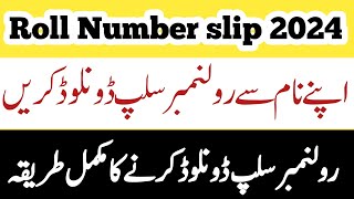 How to download roll no slip 2024roll number slips 2024 nikalne ka tarika9th 10th 11th and 12th [upl. by Karel394]