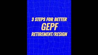 🌟 ATTENTION GEPF MEMBERS🌟 What type of retirementresignation will you have [upl. by Llednar]