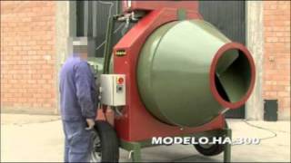 HORMIGONERA HIDRAULICA CONCRETE MIXER  MODELO HA300 BÉTONNIÉRE MEZCLADORA [upl. by Essej]