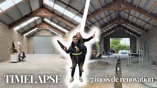 RENOVATION  7 mois de travaux en 7min  TIMELPASE [upl. by Asiole465]