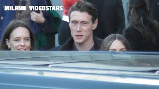 George MacKay  Milan Fashion Week 12 january 2024 show Gucci  Milano [upl. by Lindi]