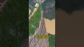 Why is this cliff in China surrounded by scaffolding shorts amazingfacts megaprojects [upl. by Fatma791]