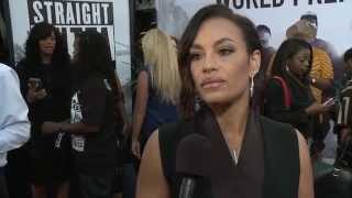 Straight Outta Compton Tomika Wright Red Carpet Premiere Interview  ScreenSlam [upl. by Bordiuk]